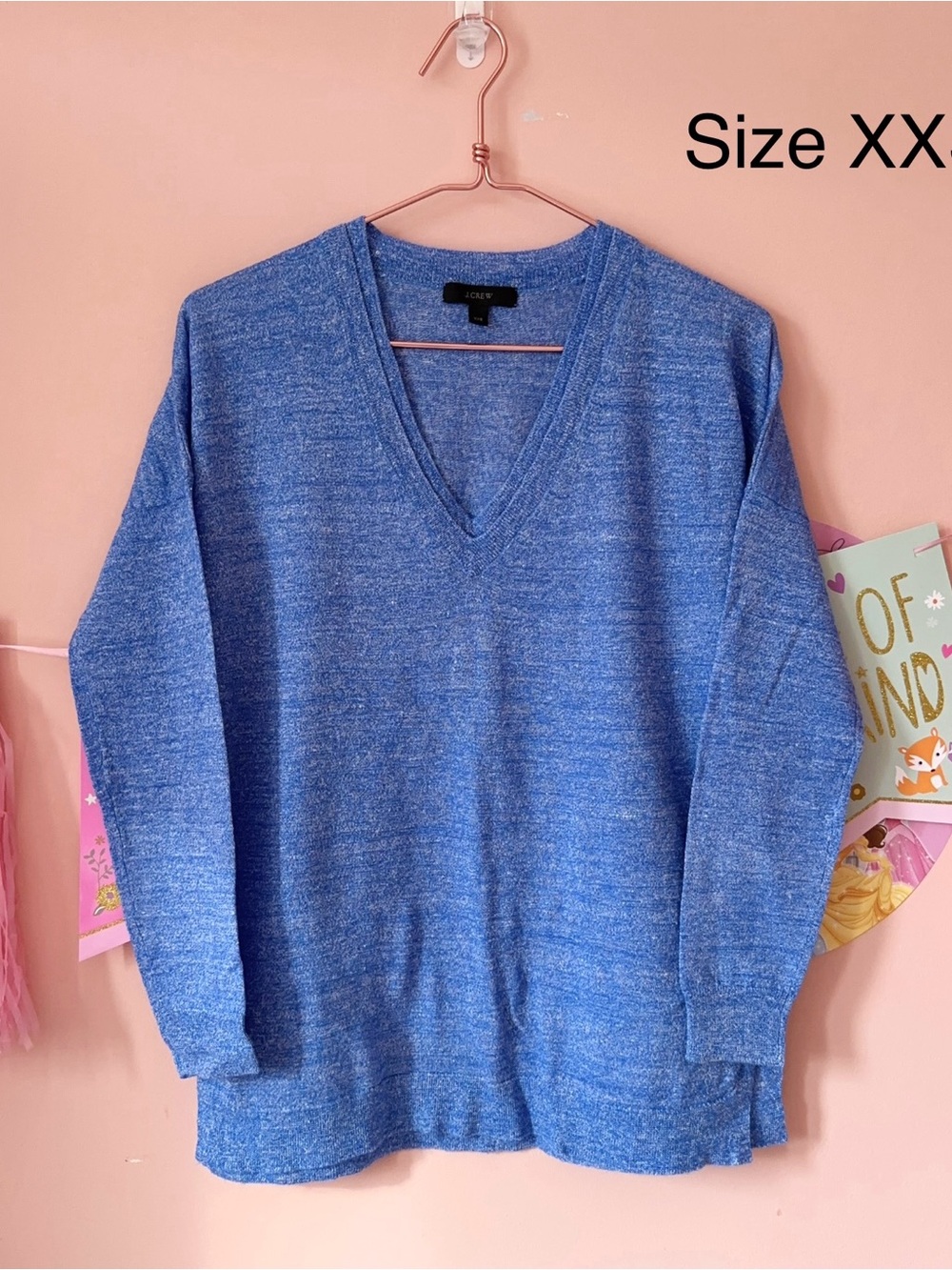 J.Crew Merino Wool Linen Blend V Neck Sweater